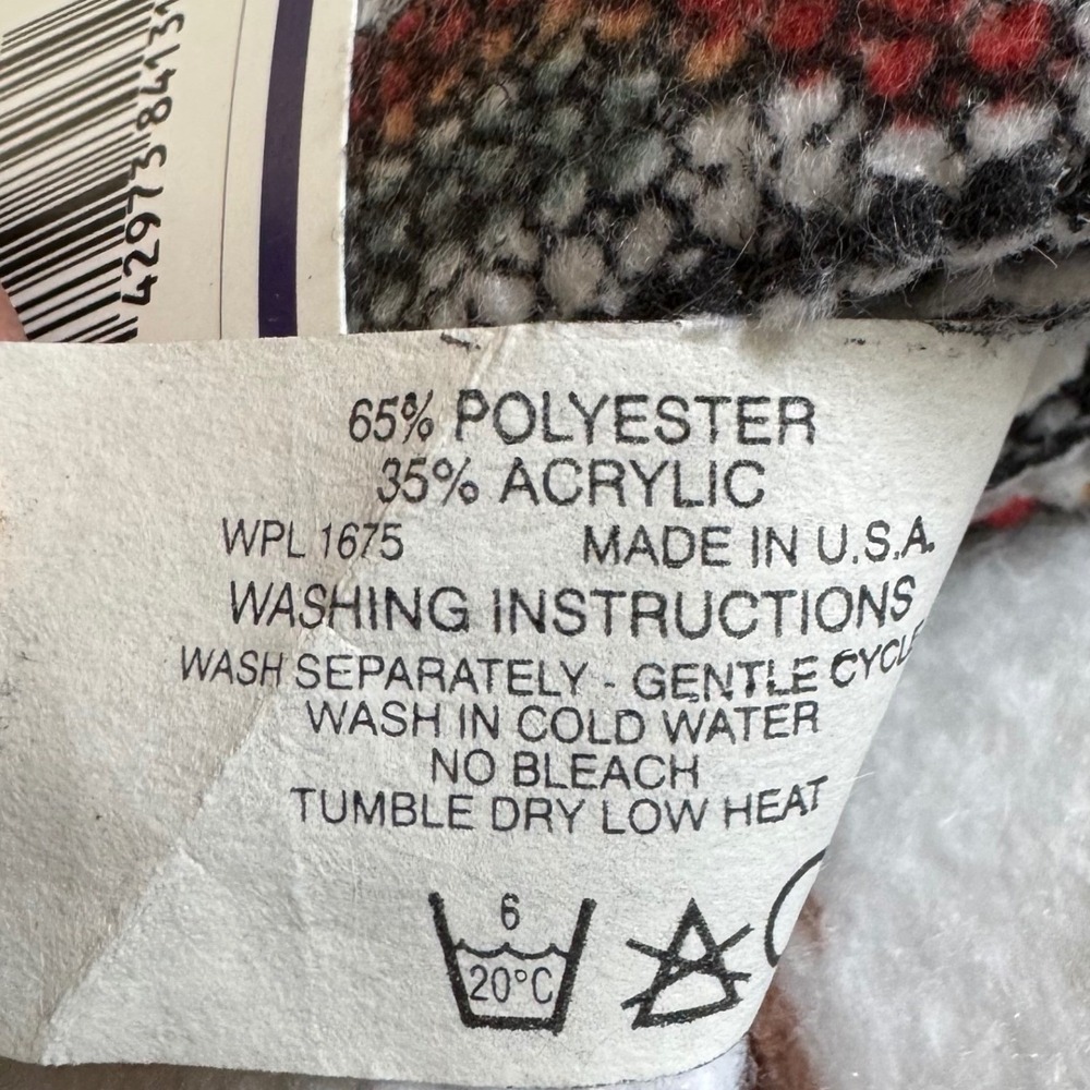 Basics Pillowtex Native American Print Blanket King Queen Western Made in USA - Picture 5 of 6